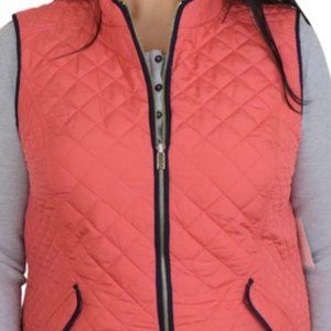 Charter Club Quilted Vest Coral
